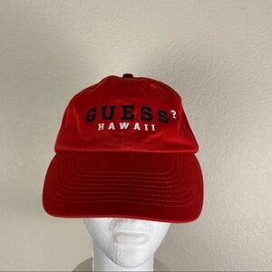 Guess Hawaii Hat Red OSFM